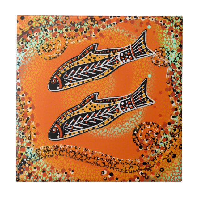 AUSTRALIA ART     CERAMIC TILE (Front)