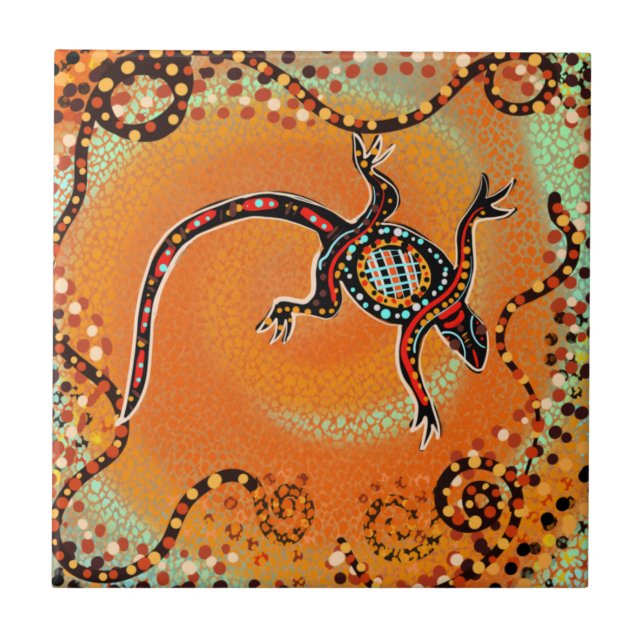AUSTRALIA ART      CERAMIC TILE (Front)