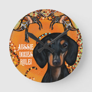 AUSTRALIA ART ROUND CLOCK