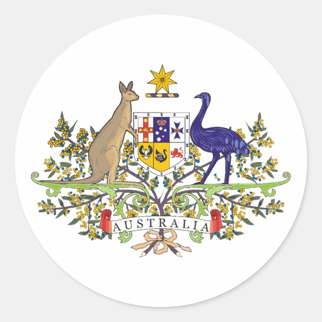 Australia, Australia Classic Round Sticker (Front)