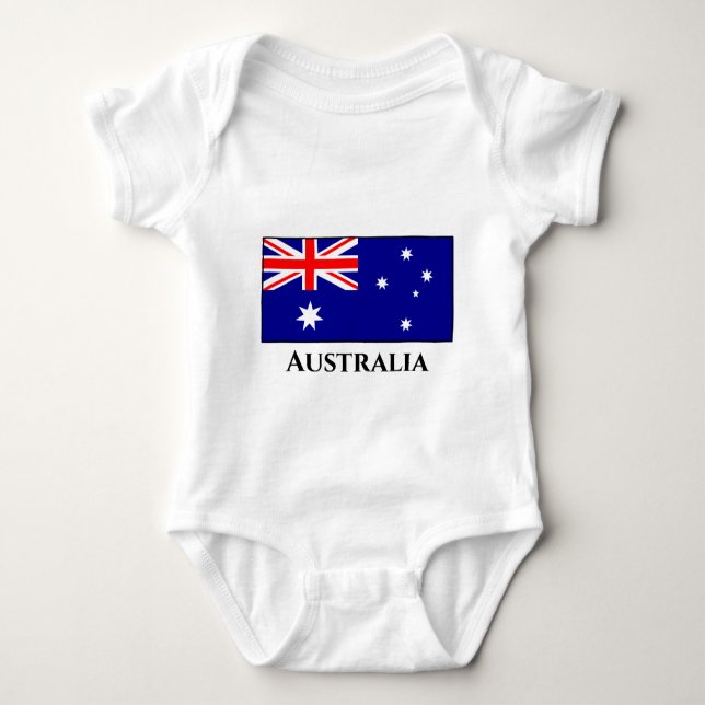 Australia (Australian) Flag Baby Bodysuit (Front)