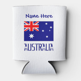 Australia Australian Flag Blue Personalized Can Cooler