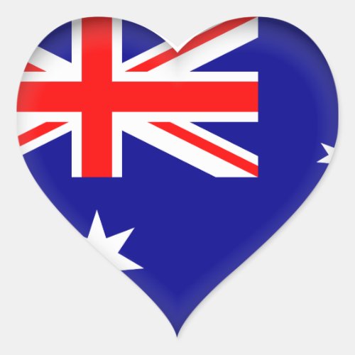 Australia Australian Flag Heart Sticker
