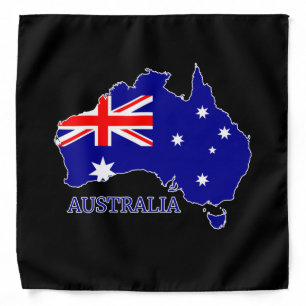 Australia Australian Flag Map Travel Bandana