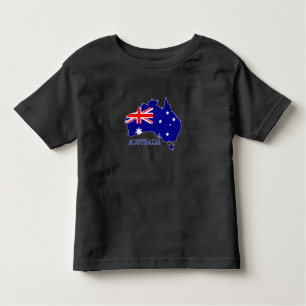 Australia Australian Flag Map Travel Toddler T-shirt