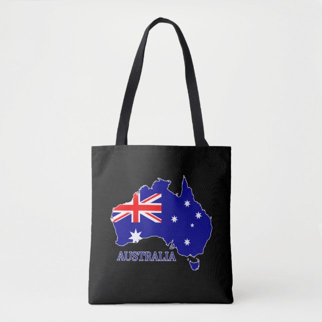 Australia Australian Flag Map Travel Tote Bag (Front)