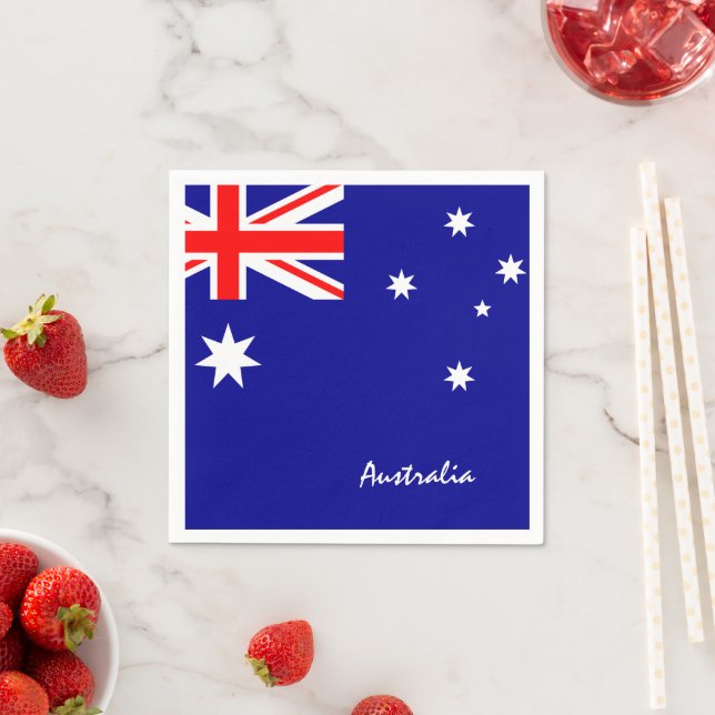 Australia & Australian Flag party fashion / Aussie Napkins (Insitu)