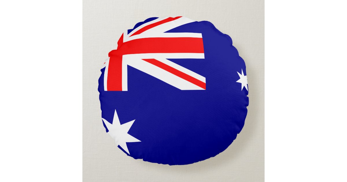 Australia (Australian) Flag Round Pillow Zazzle