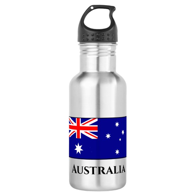 Australia (Australian) Flag Stainless Steel Water Bottle (Front)