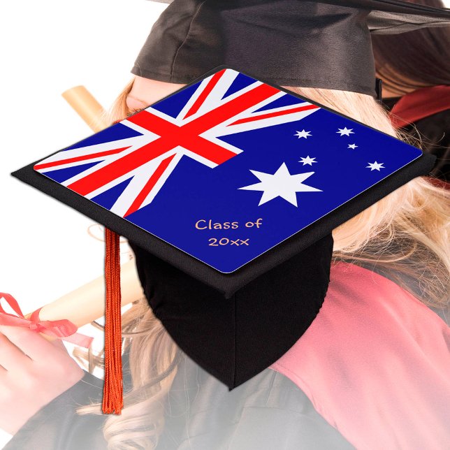 Australia & Australian Flag - Students /University Graduation Cap Topper (Creator Uploaded)