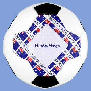 Australia Australian Flag Tiled Blue Personalized  Scarf