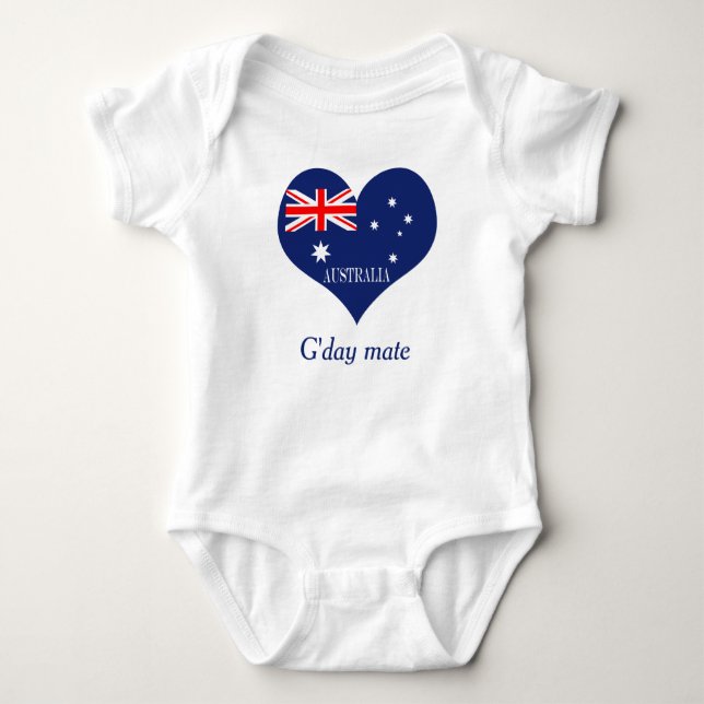 Australia Australian heart flag Baby Bodysuit (Front)