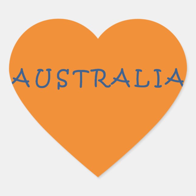 Australia Australian Heart Sticker (Front)