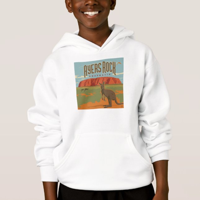 Australia | Ayers Rock Kangaroos Hoodie (Front)