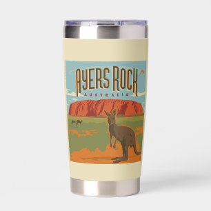 Australia Ayers Rock Kangaroos Insulated Tumbler