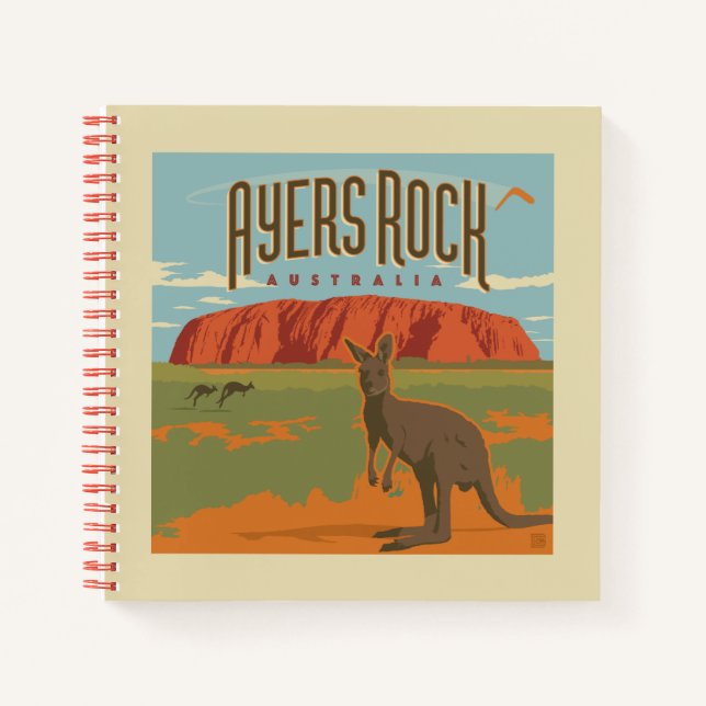 Australia | Ayers Rock Kangaroos Notebook (Front)