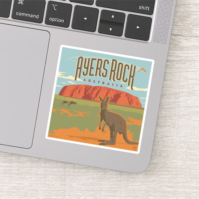 Australia | Ayers Rock Kangaroos Sticker (Detail)