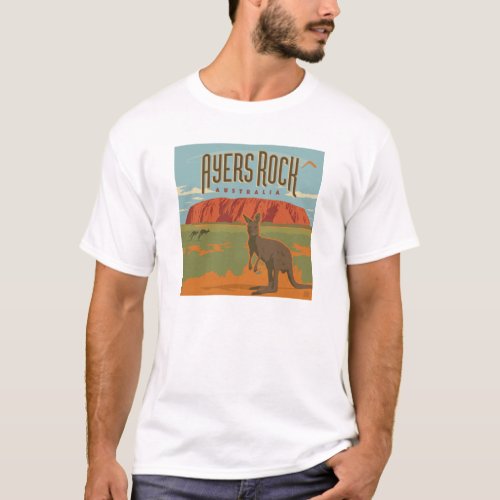 Australia  Ayers Rock Kangaroos T_Shirt