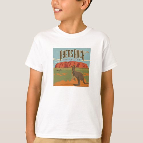 Australia  Ayers Rock Kangaroos T_Shirt