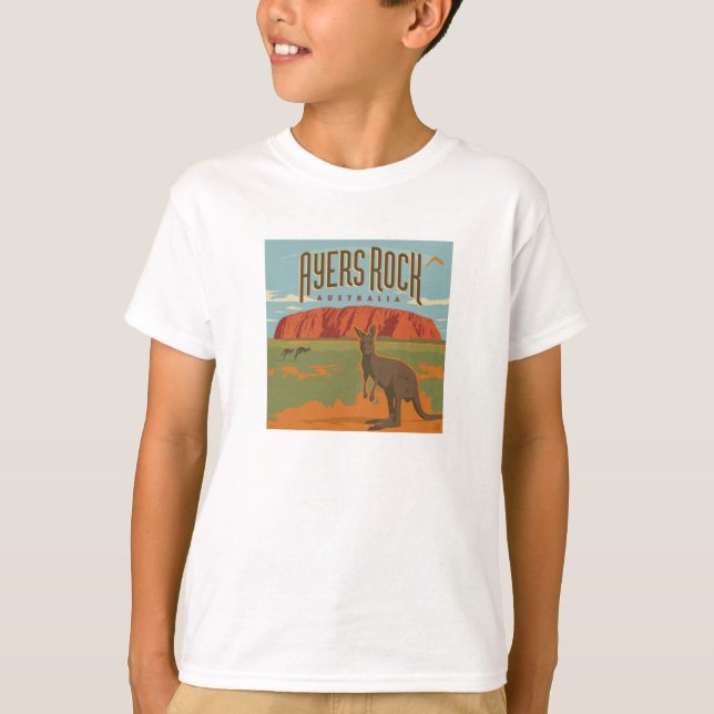 Australia | Ayers Rock Kangaroos T-Shirt (Front)