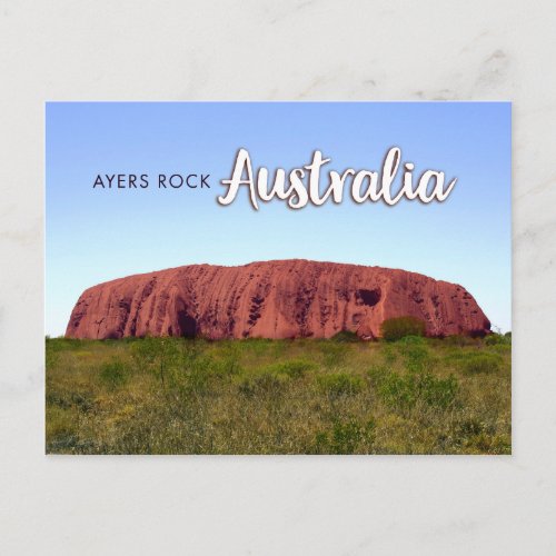 Australia ayers rock postcard