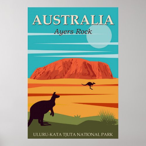 Australia Ayers Rock Uluru_Kata Tjuta Poster