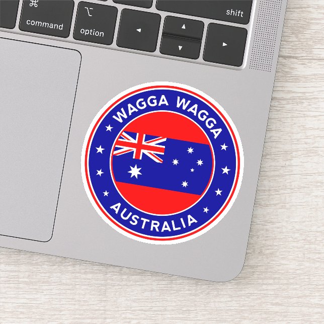 Australia, Badge of Wagga Wagga Sticker (Detail)