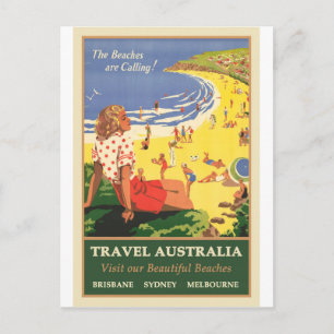 Australia, Beaches are Calling Postcard