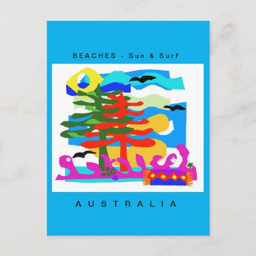 Australia _ BEACHES _ Sun  Surf  _ Blue Postcard