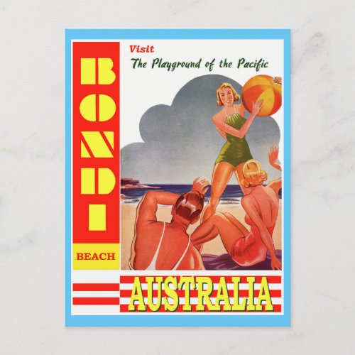 Australia Bondi Beach Vintage Travel   Postcard