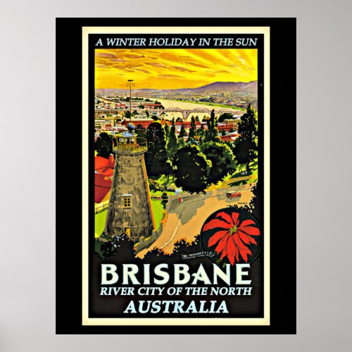 Australia_Brisbane a Winter Holiday in the Sun Po Poster