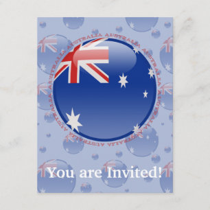 Australia Bubble Flag Invitation