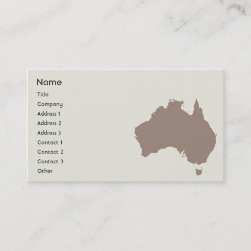 Customizable Australia - Business Business Card Template