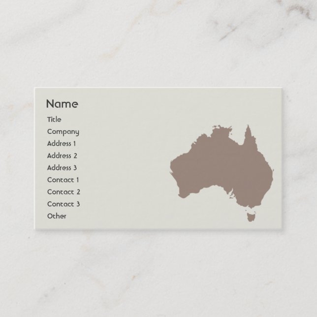 Australia - Business Business Card (Front)