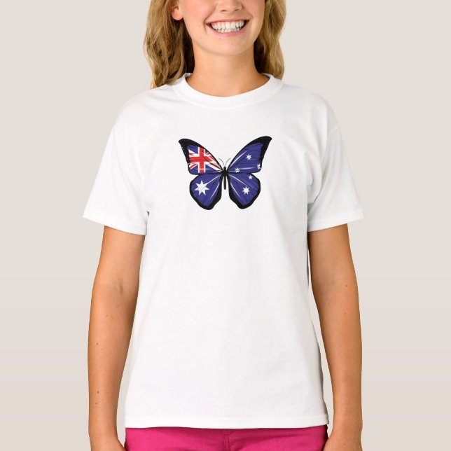 Australia Butterfly Flag T-Shirt (Front)
