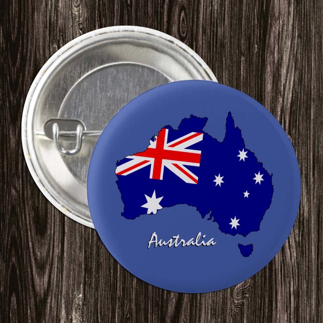 Australia button, map, patriotic Australian Flag Button (Creator Uploaded)