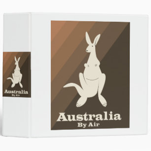 Australia By Air Kangaroo travel poster. 3 Ring Binder