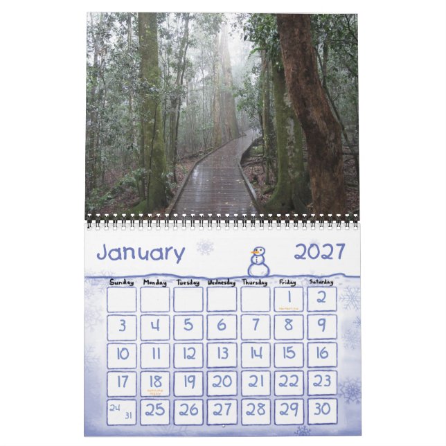 Australia Calendar (Jan 2027)