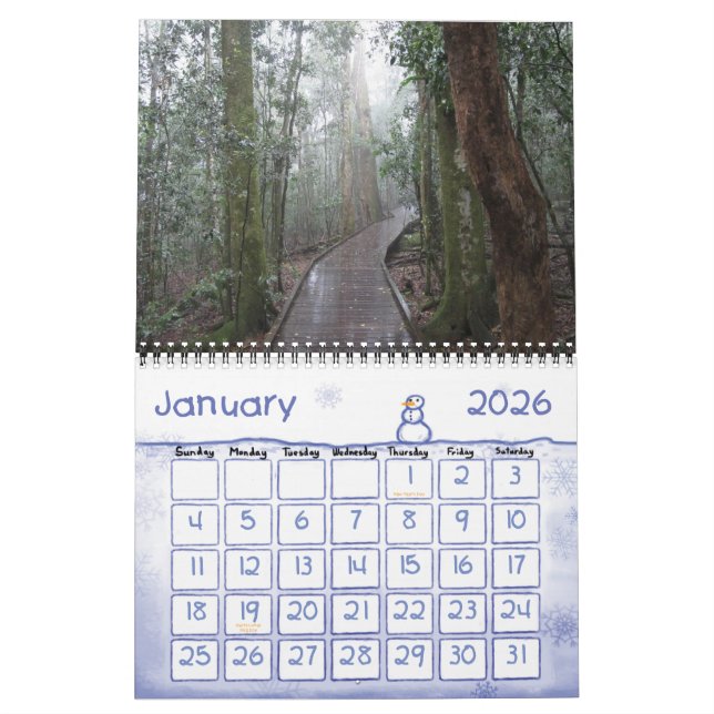 Australia Calendar (Jan 2026)