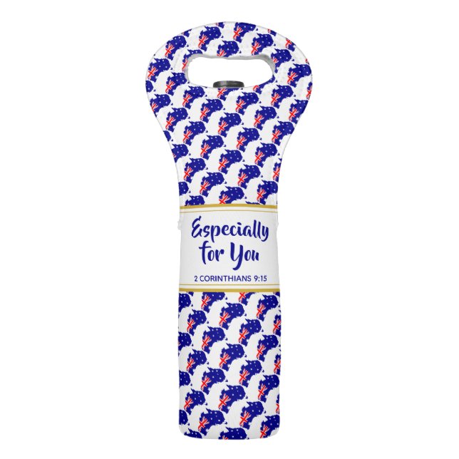 AUSTRALIA Christian Custom Bottle Wine Bag (Front)