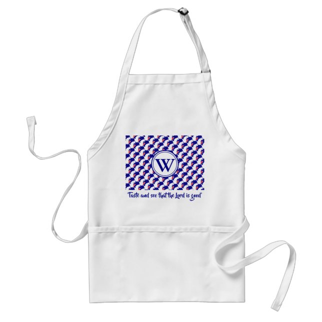 AUSTRALIA Christian | Taste and See | Monogram Adult Apron (Front)