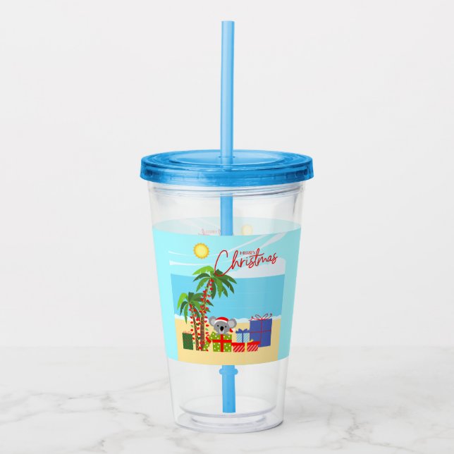 Australia Christmas Acrylic Tumbler (Front)