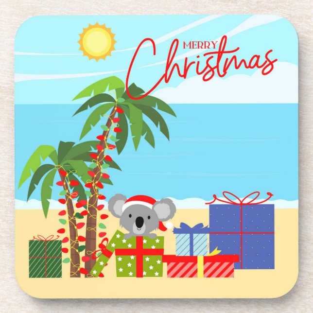 Australia Christmas Beverage Coaster (Front)
