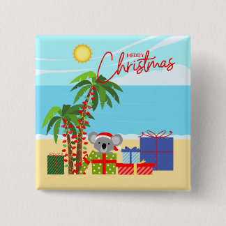Australia Christmas Button
