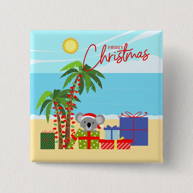 Australia Christmas Button (Front)