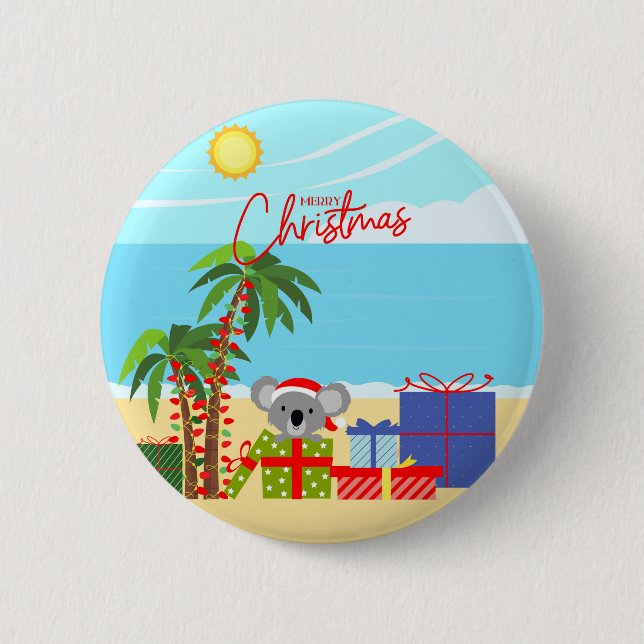 Australia Christmas Button (Front)