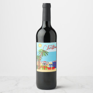 Australia Christmas Wine Label