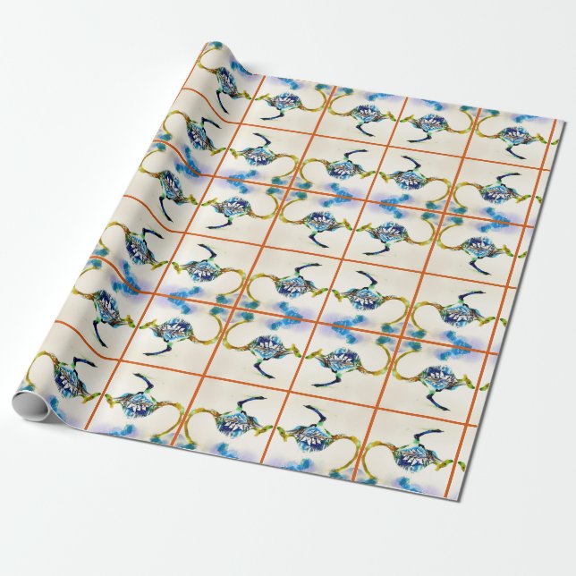 Australia City Skyline Travel Love Watercolor Wrapping Paper (Unrolled)
