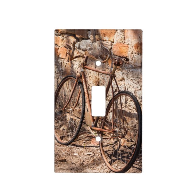 Australia, Clare Valley, Sevenhill, old bicycle Light Switch Cover (Front)