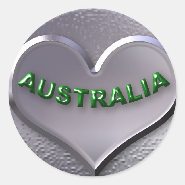 AUSTRALIA CLASSIC ROUND STICKER (Front)